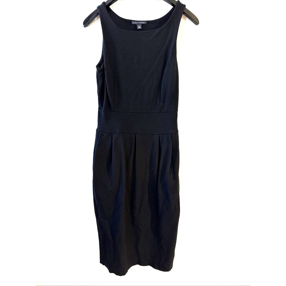 Vintage CDC Caren Desiree Company Black Sleeveless Dress Pockets Side Zipper - 6